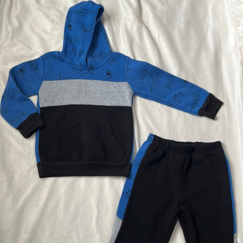 Blue and Black Shark Sweatsuit